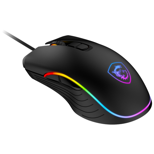 MSI FORGE GM300 유선 게이밍 마우스 컴퓨터 PC 노트북 게임용 RGB 블랙