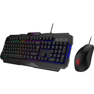 MSI FORGE GK100 키보드 마우스 세트 컴퓨터 PC 게임용 사무용 콤보 RGB
