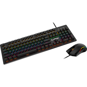 MSI FORGE GK300 유선 키보드 마우스 세트 기계식 청축 컴퓨터 게임용 사무용